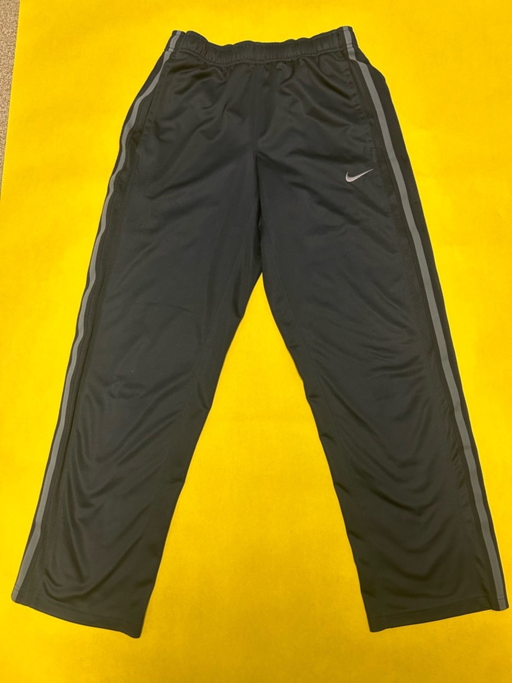 Nike Men’s  Black Joggers with Grey Side Stripes Size S